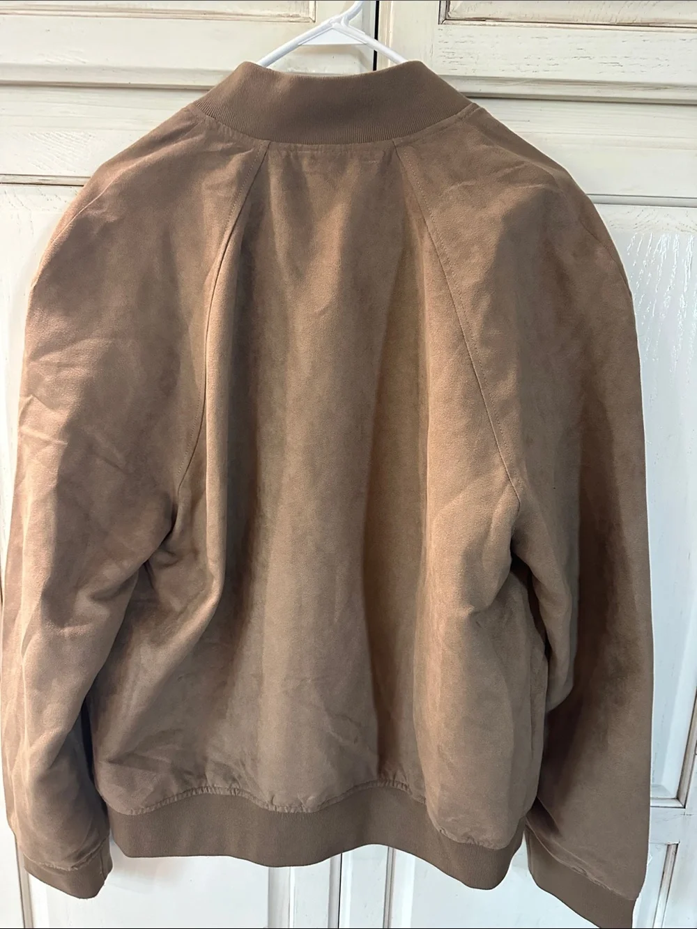 Banana Republic Men's Tan Suede Bomber Jacket